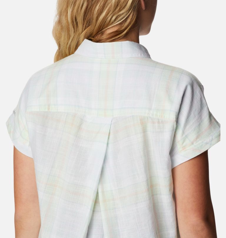Thumbnail: Women's Camp Henry IV Short Sleeve Shirt, Color: White, Multi Plaid, image 5
