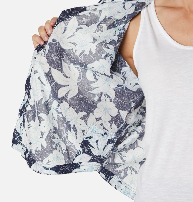Women's Camp Henry IV Short Sleeve Shirt, Color: Nocturnal Lakeshore Floral, image 6