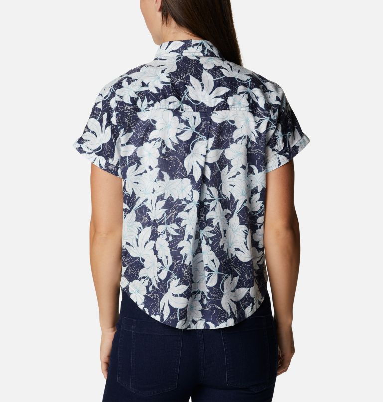 Women's Camp Henry IV Short Sleeve Shirt, Color: Nocturnal Lakeshore Floral, image 2