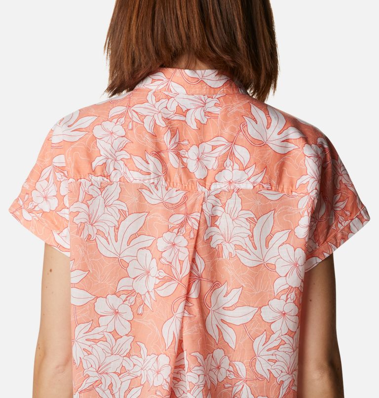 Women's Camp Henry IV Short Sleeve Shirt, Color: Coral Reef Lakeshore Floral, image 5