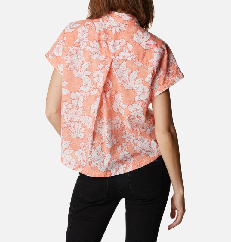Women's Camp Henry IV Short Sleeve Shirt, Color: Coral Reef Lakeshore Floral, image 2