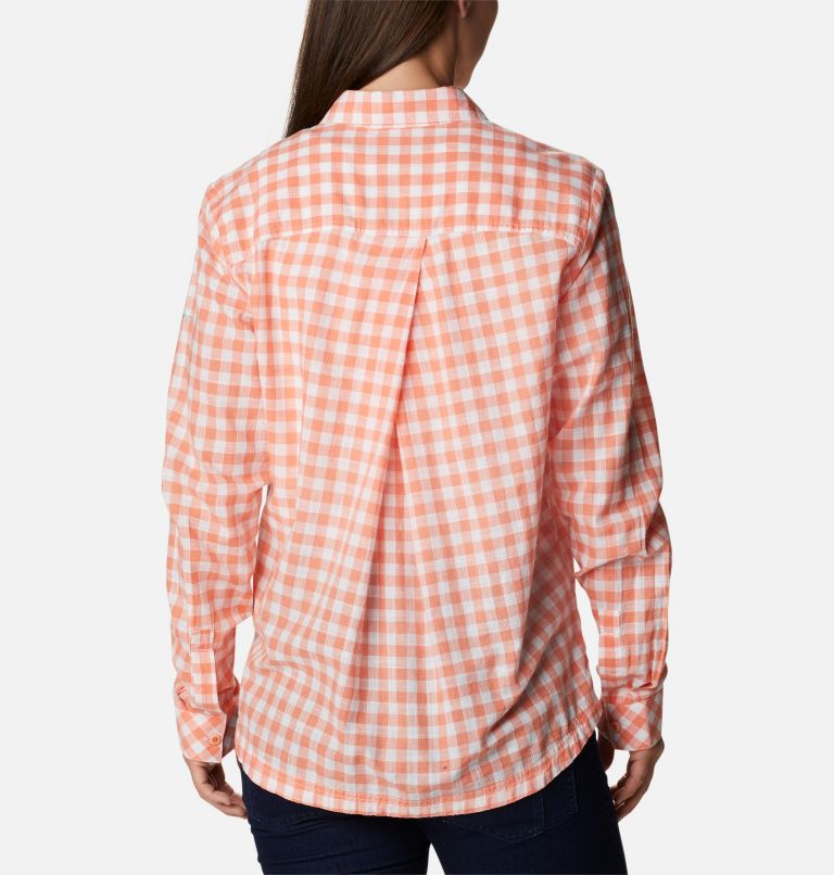 Thumbnail: Women's Camp Henry III Long Sleeve Shirt, Color: Coral Reef Gingham, image 2
