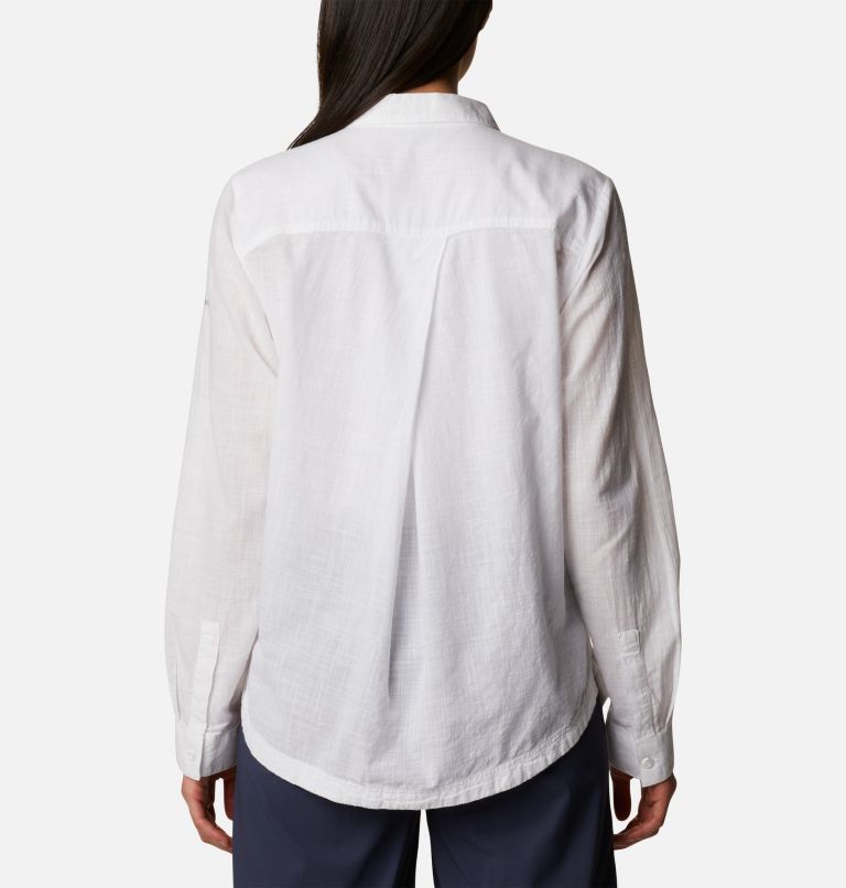 Thumbnail: Women’s Camp Henry III Casual Shirt, Color: White Chambray, image 2