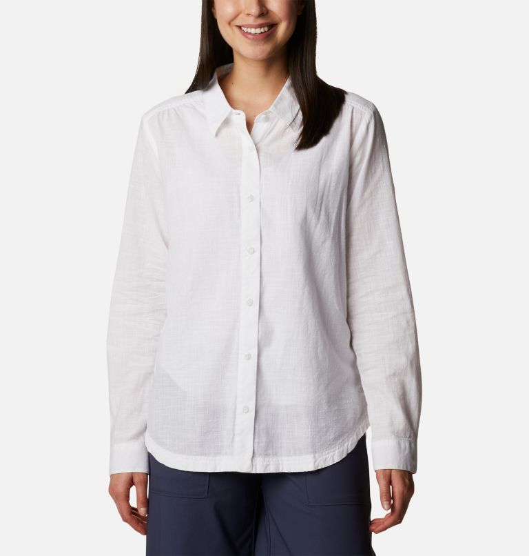 Thumbnail: Women’s Camp Henry III Casual Shirt, Color: White Chambray, image 1