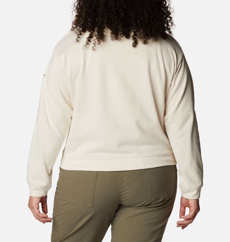 Women's Columbia Trek French Terry Half Zip Sweatshirt - Plus Size, Color: Chalk, Stacked Gem, image 2