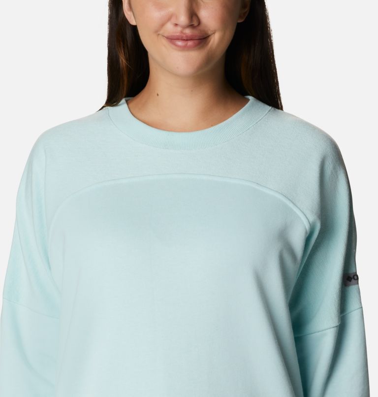 Women's Columbia Lodge French Terry Crew, Color: Icy Morn, image 4