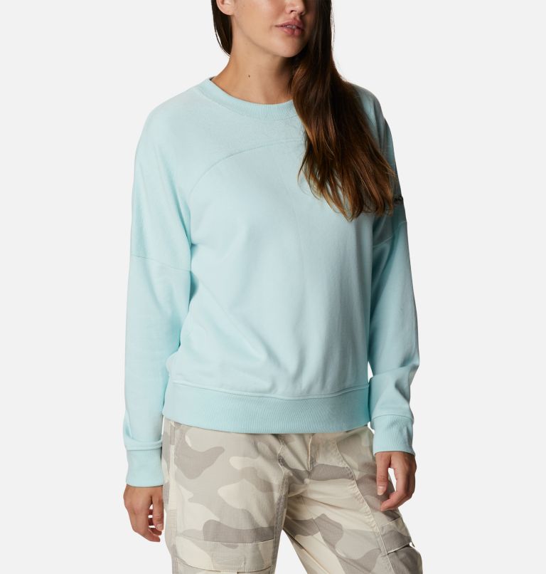 Women's Columbia Lodge French Terry Crew, Color: Icy Morn, image 5