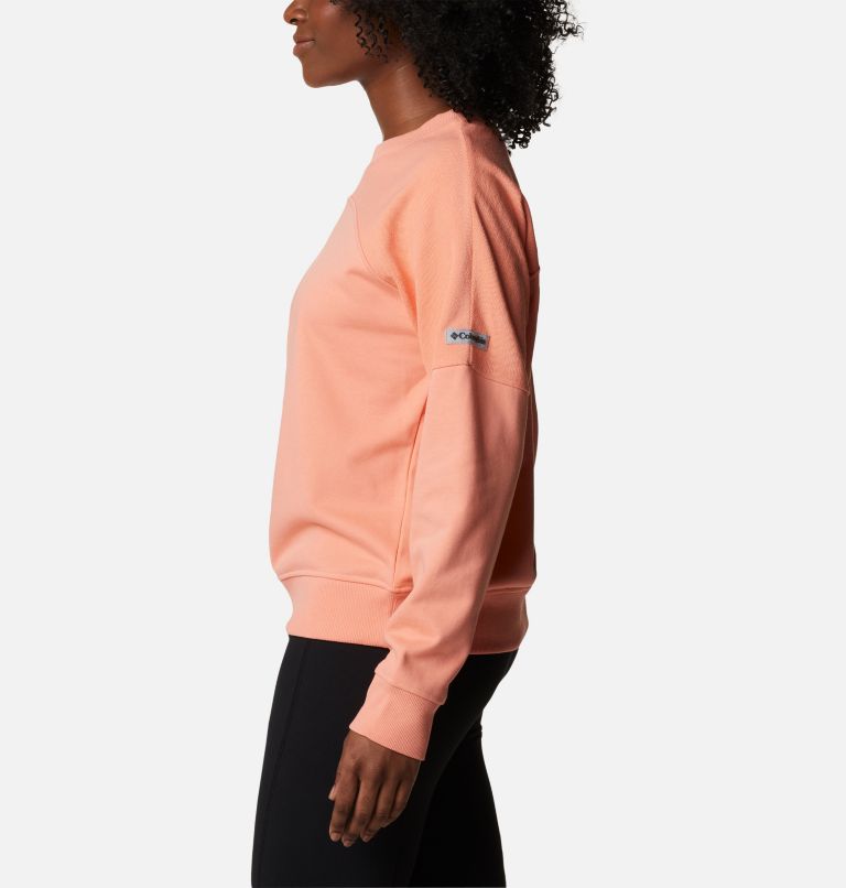 Women's Columbia Lodge French Terry Crew, Color: Coral Reef, image 3