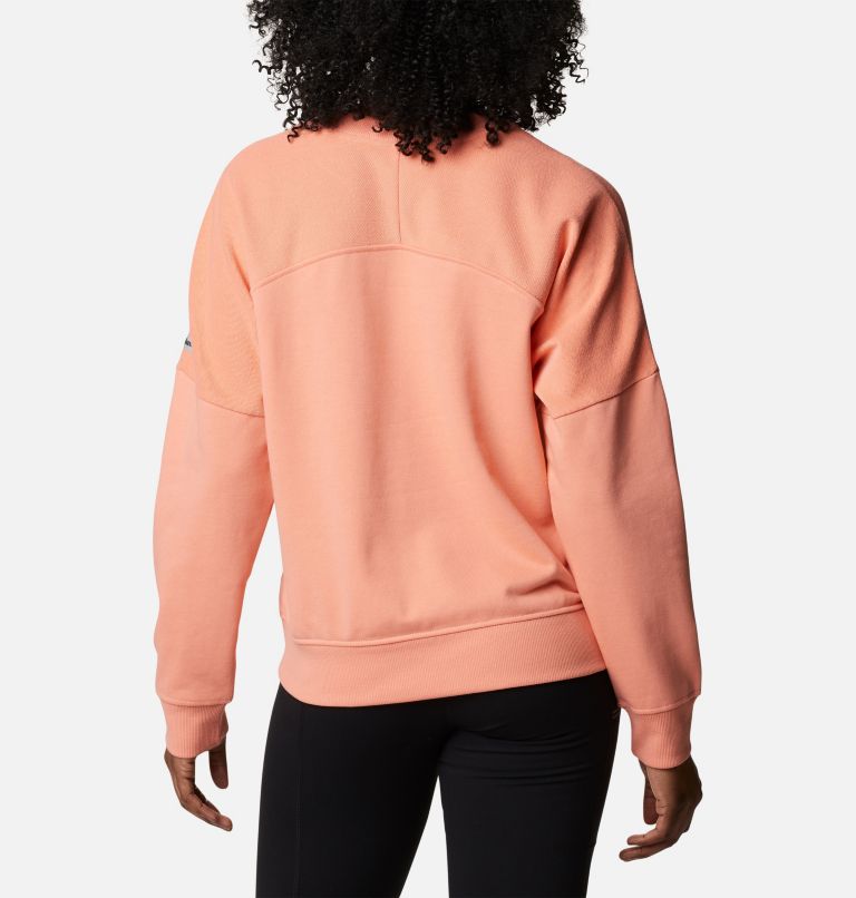 Women's Columbia Lodge French Terry Crew, Color: Coral Reef, image 2