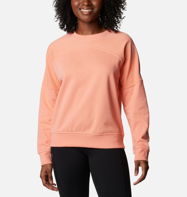 Thumbnail: Women's Columbia Lodge French Terry Crew, Color: Coral Reef, image 1