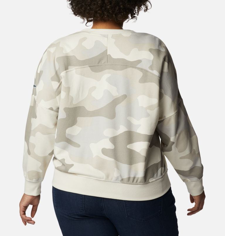 Women's Columbia Lodge French Terry Crew - Plus Size, Color: Chalk Mod Camo, image 2