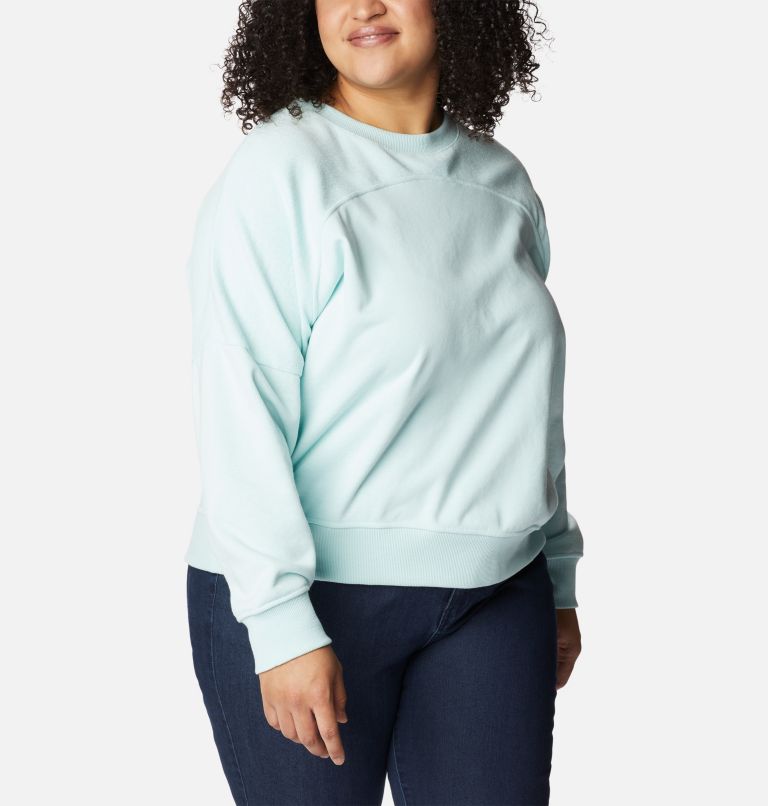 Women's Columbia Lodge French Terry Crew - Plus Size, Color: Icy Morn, image 5