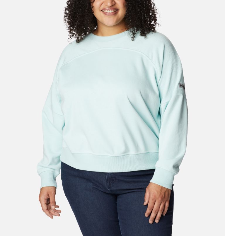 Women's Columbia Lodge French Terry Crew - Plus Size, Color: Icy Morn, image 1