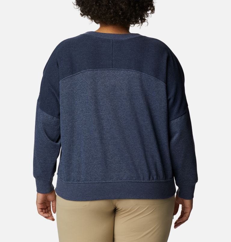 Women's Columbia Lodge French Terry Crew - Plus Size, Color: Nocturnal Heather, Nocturnal, image 2