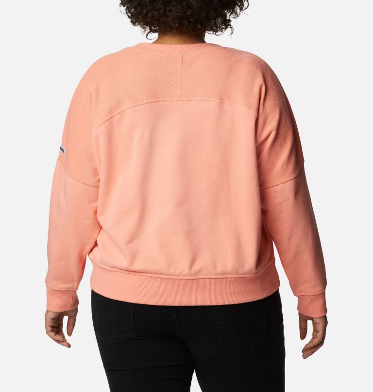 Women's Columbia Lodge French Terry Crew - Plus Size, Color: Coral Reef, image 2