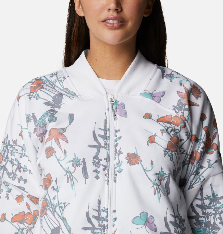 Manteau à fermeture éclair en tissu éponge Columbia Lodge Femme, Color: White Radical Botanical, image 4