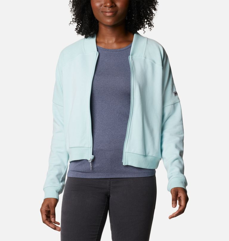 Thumbnail: Women's Columbia Lodge French Terry Full Zip Jacket, Color: Icy Morn, image 5