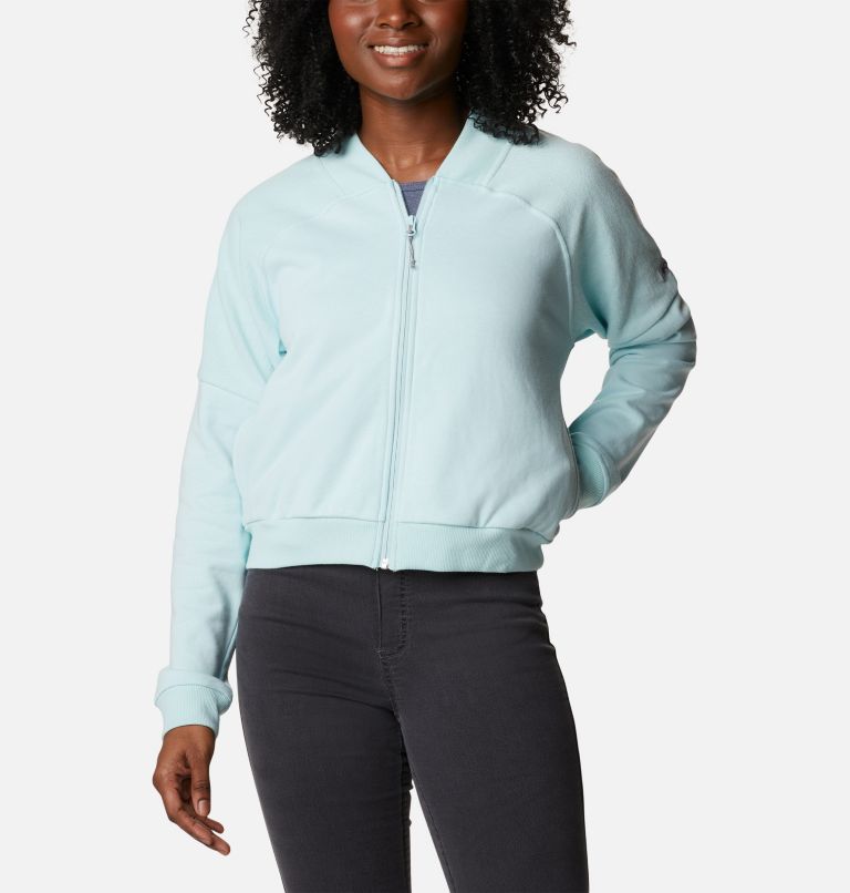 Thumbnail: Women's Columbia Lodge French Terry Full Zip Jacket, Color: Icy Morn, image 1