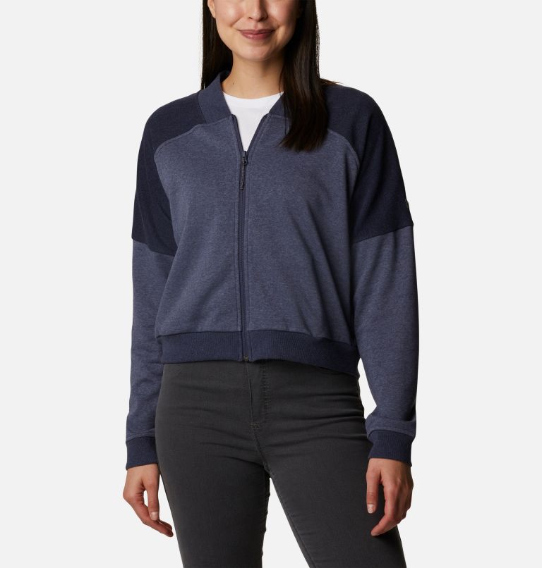 Thumbnail: Women's Columbia Lodge French Terry Full Zip Jacket, Color: Nocturnal Heather, image 1
