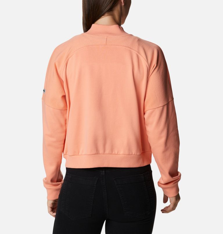 Thumbnail: Women's Columbia Lodge French Terry Full Zip Jacket, Color: Coral Reef, image 2