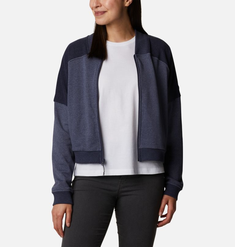 Thumbnail: Women’s Lodge French Terry Casual Jacket, Color: Nocturnal Heather, image 5