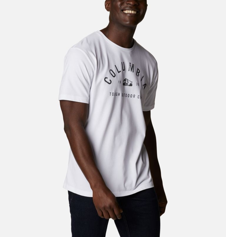 Men’s Urban Trail Technical Graphic T-Shirt, Color: White, CSC Dome Graphic, image 5