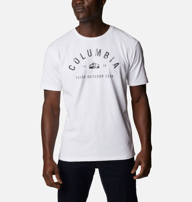Men’s Urban Trail Technical Graphic T-Shirt, Color: White, CSC Dome Graphic, image 1