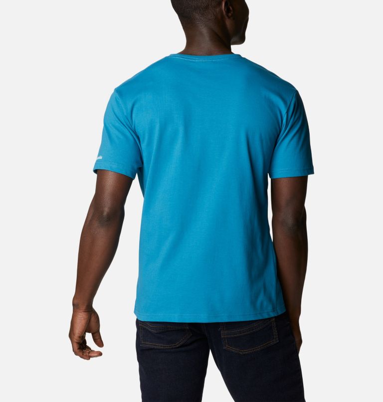 Men’s Urban Trail Technical Graphic T-Shirt, Color: Deep Marine, CSC Dome Graphic, image 2
