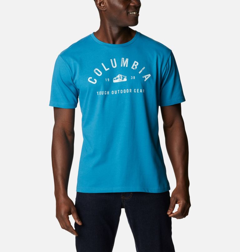 Men’s Urban Trail Technical Graphic T-Shirt, Color: Deep Marine, CSC Dome Graphic, image 1