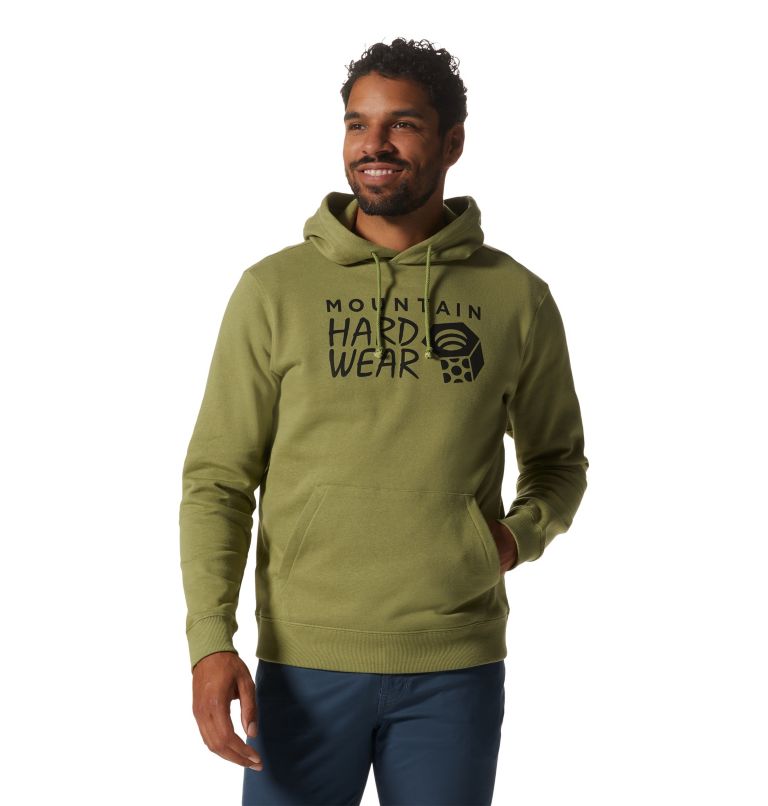 Chandail à capuchon MHW Logo Homme, Color: Light Cactus, image 1