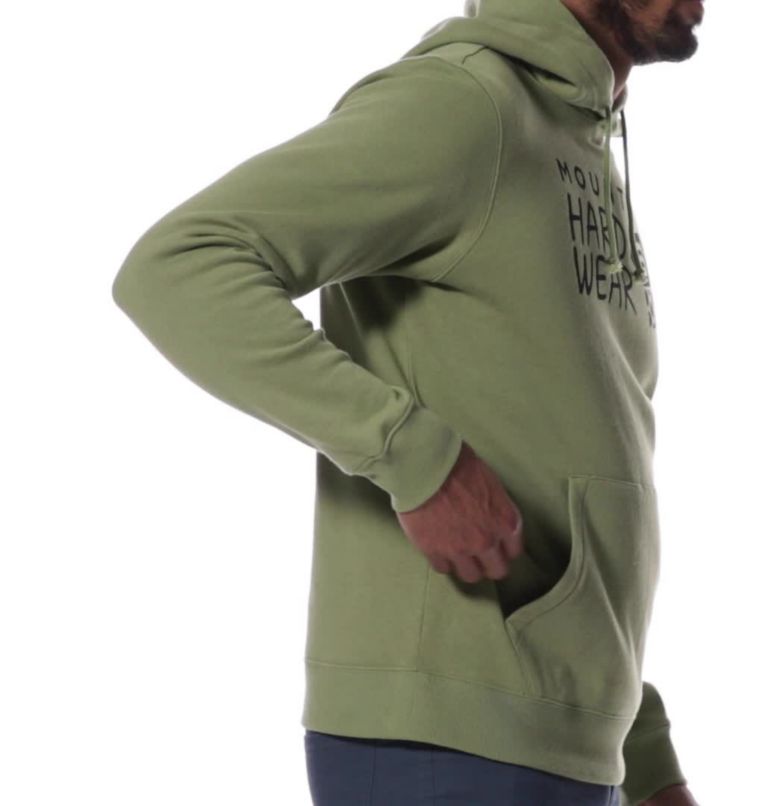 Chandail à capuchon MHW Logo Homme, Color: Light Cactus