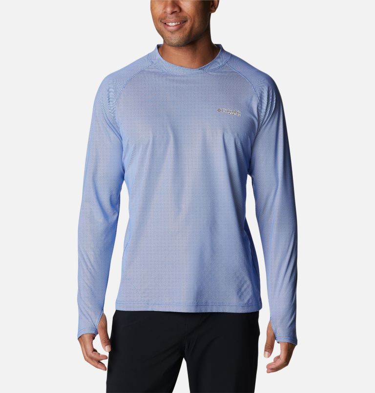 Thumbnail: Men's PFG Terminal Deflector Ice Long Sleeve Shirt, Color: Blue Macaw, image 1