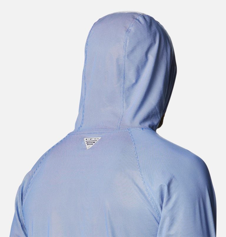 Thumbnail: Men's PFG Terminal Deflector Ice Hoodie, Color: Blue Macaw, image 5