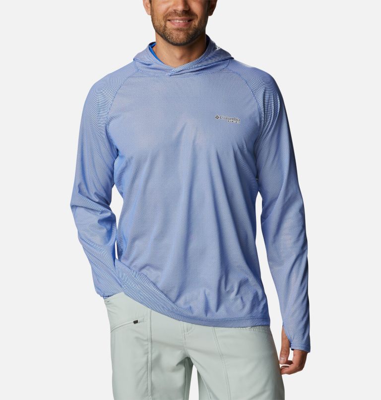 Thumbnail: Men's PFG Terminal Deflector Ice Hoodie, Color: Blue Macaw, image 1
