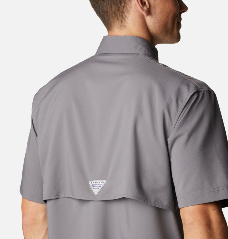 Men's PFG Blood and Guts Zero Woven Short Sleeve Shirt, Color: City Grey, image 5