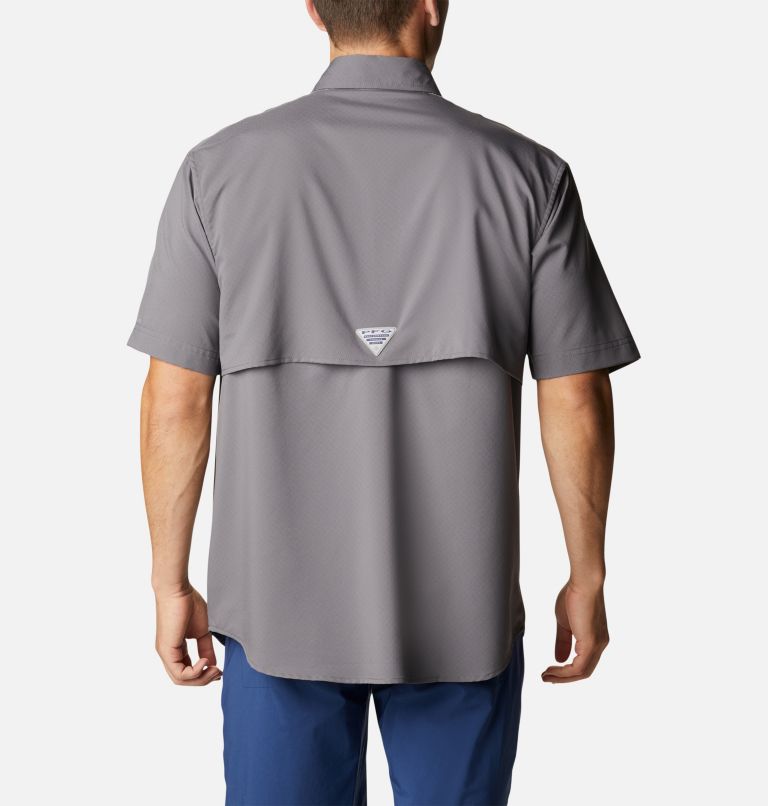 Men's PFG Blood and Guts Zero Woven Short Sleeve Shirt, Color: City Grey, image 2