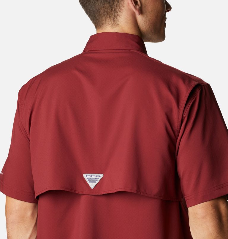 Thumbnail: Men's PFG Blood and Guts Zero Woven Short Sleeve Shirt, Color: Red Jasper, image 5