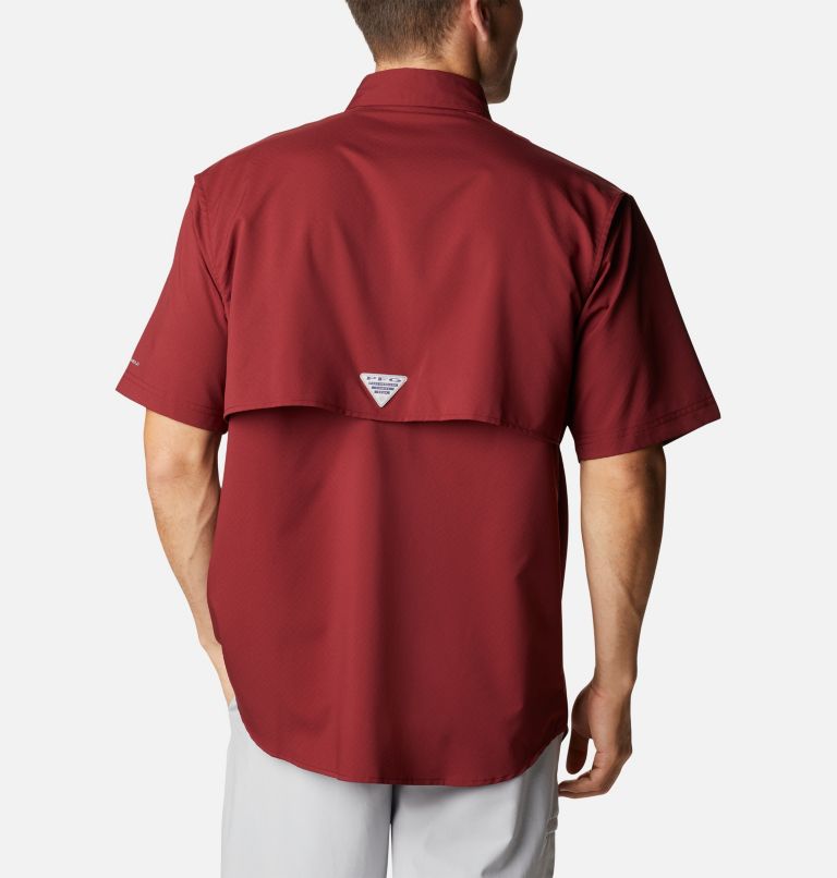 Men's PFG Blood and Guts Zero Woven Short Sleeve Shirt, Color: Red Jasper, image 2
