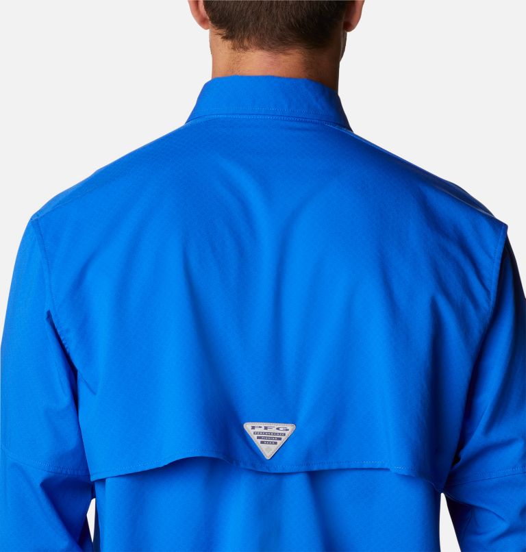 Thumbnail: Men's PFG Blood and Guts Zero Woven Long Sleeve Shirt, Color: Blue Macaw, image 5