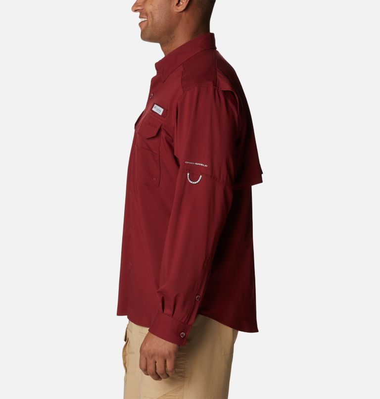 Men's PFG Blood and Guts Zero Woven Long Sleeve Shirt, Color: Red Jasper, image 3