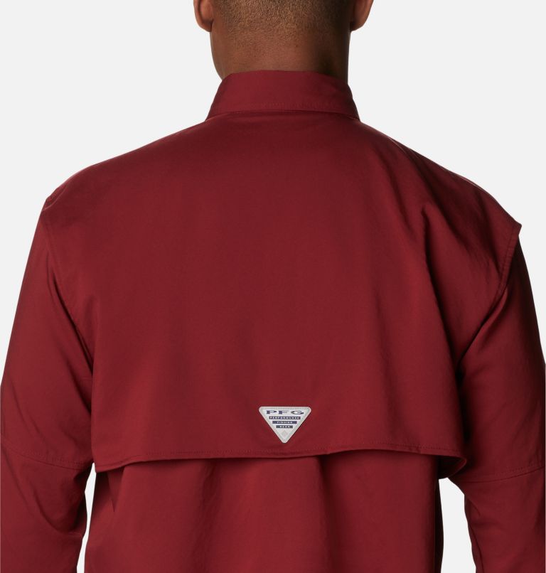 Thumbnail: Men's PFG Blood and Guts Zero Woven Long Sleeve Shirt, Color: Red Jasper, image 5