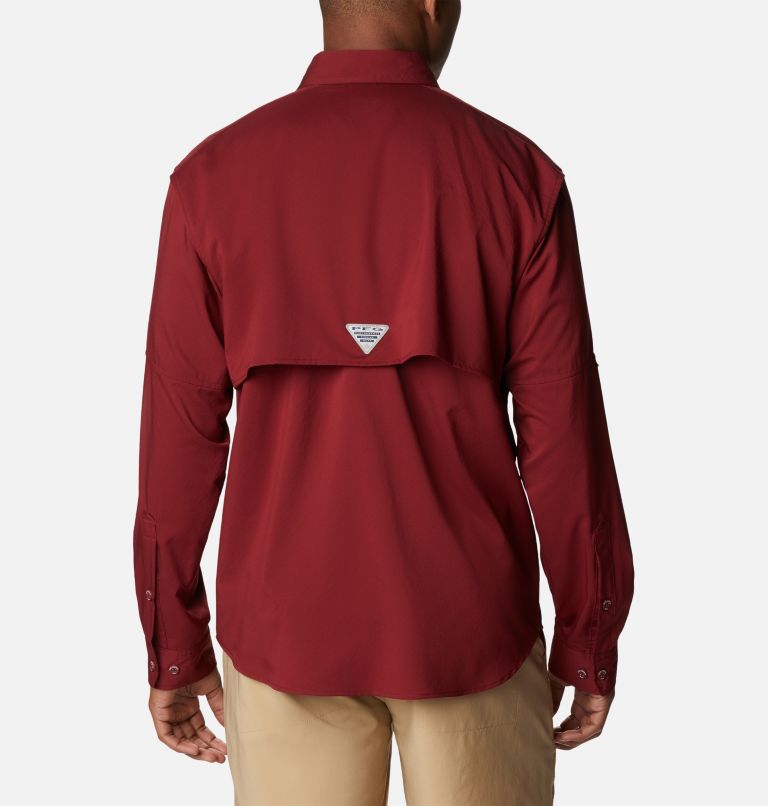 Men's PFG Blood and Guts Zero Woven Long Sleeve Shirt, Color: Red Jasper, image 2