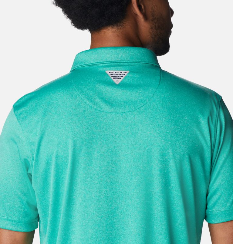 Polo chiné PFG Terminal Tackle Homme, Color: Circuit Heather, Cool Grey Logo, image 5