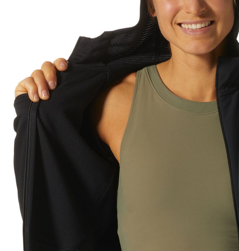 Women's Stratus Range Full Zip Hoody, Color: Black