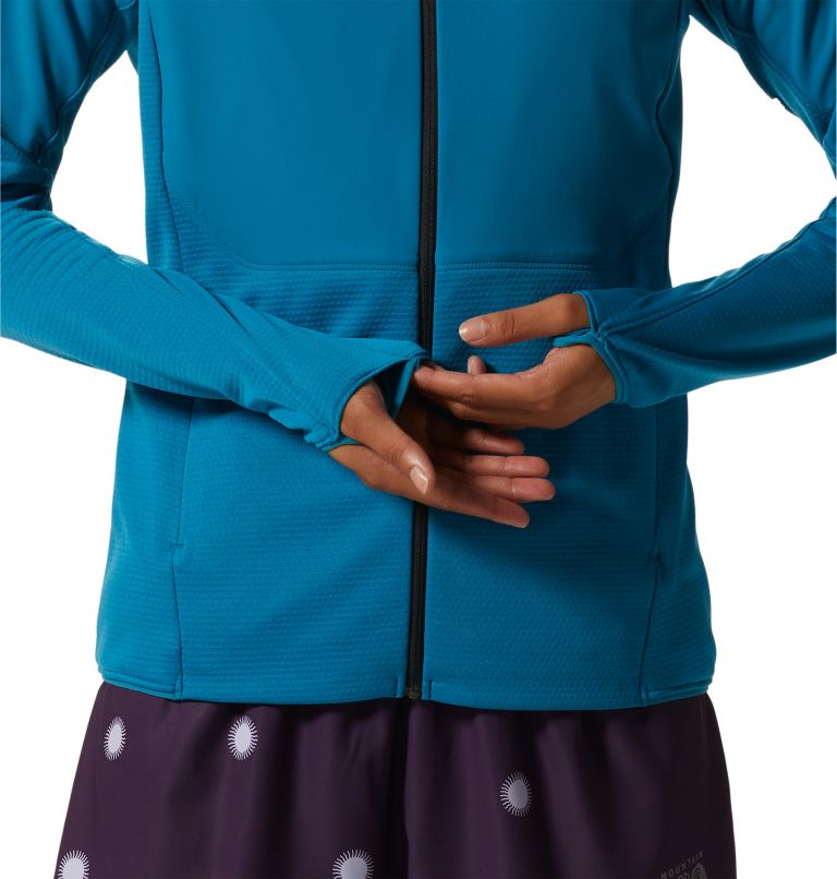 Thumbnail: Women's Stratus Range Full Zip Hoody, Color: Vinson Blue, image 5