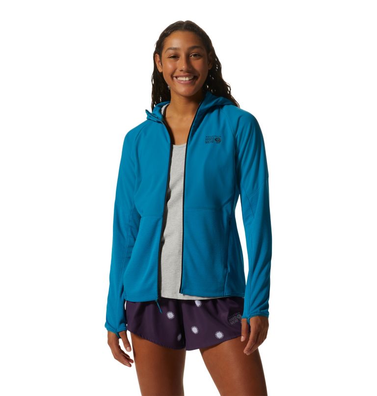 Thumbnail: Women's Stratus Range Full Zip Hoody, Color: Vinson Blue, image 7