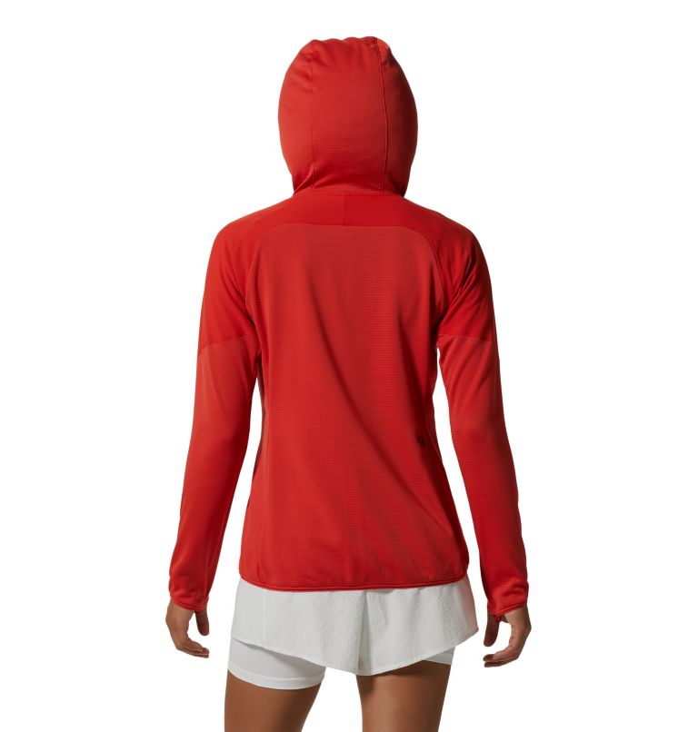 Thumbnail: Women's Stratus Range Full Zip Hoody, Color: Summit Red, image 2