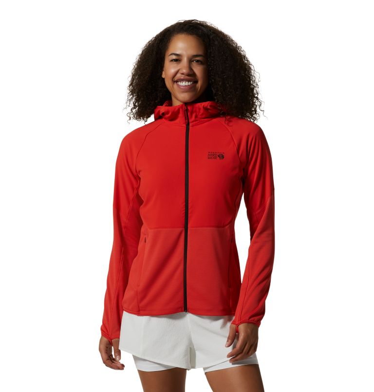 Women's Stratus Range Full Zip Hoody, Color: Summit Red