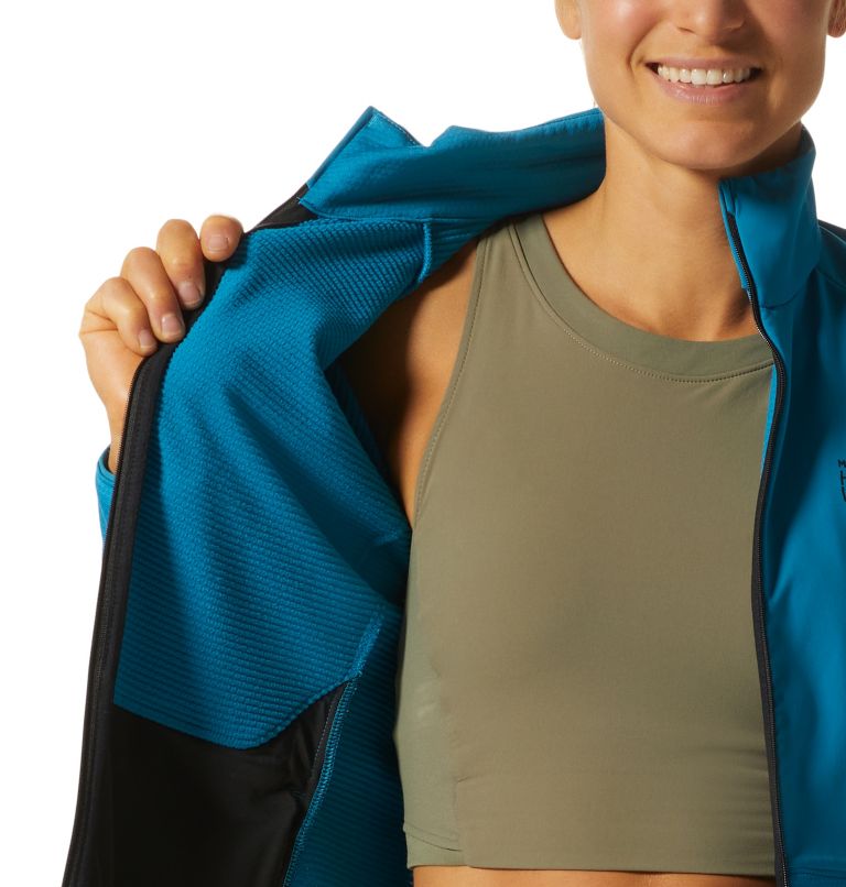 Women's Stratus Range Full Zip, Color: Vinson Blue, image 6