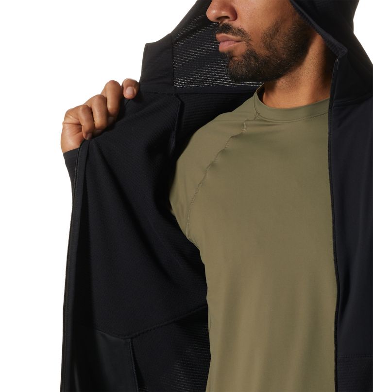Manteau à capuchon avec fermeture éclair Stratus Range Homme, Color: Black